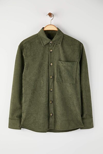 Trendyol Collection Khaki Regular Herrenhemd TMNAW26GO00021