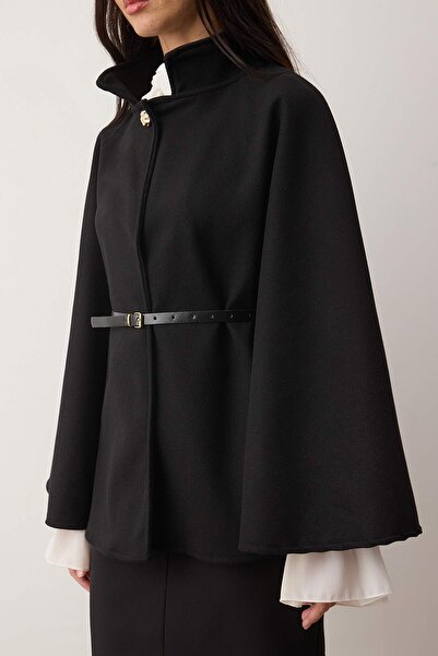 Trendyol Modest Schwarze Regular Cashmere Einfache Strickware TCTAW26UK00003