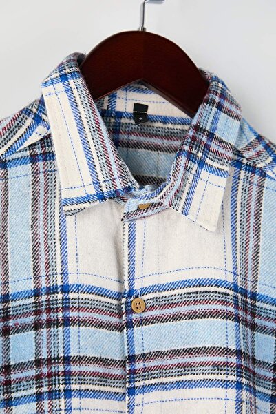 Trendyol Collection Μπλε ανδρικό πουκάμισο Regular TMNAW26GO00037