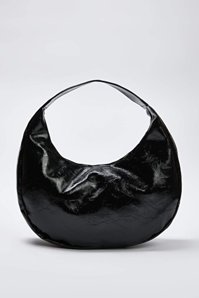 TRENDYOL SHOES Black Half Moon Women's Oval Shoulder Bag Takss25Oc00031