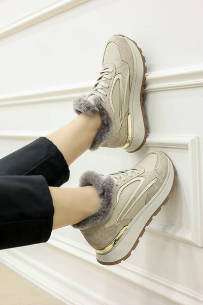 FAST STEP Pantofi de damă Furry din piele naturală 757KZA24503