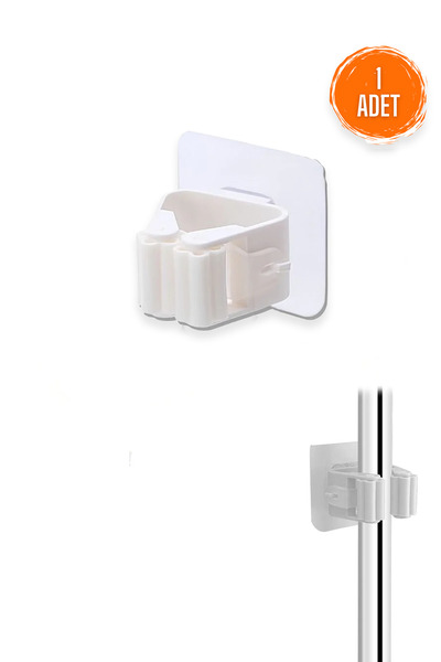 Ganjem Mop Tutucu 1 Adet Yapışkanlı Süpürge Temizlik Sopası Tutacağı Çok Amaç...