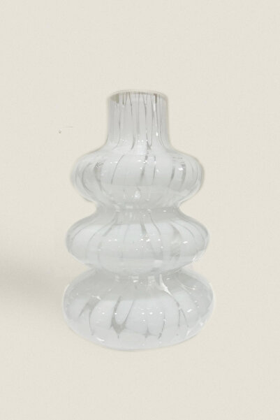 Yazz Atelier White Glass Vase