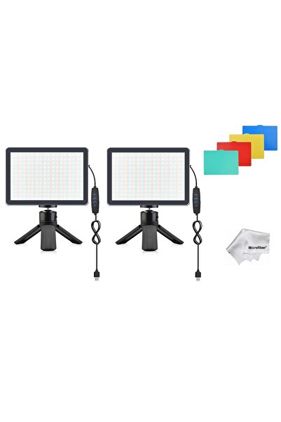 AZT 2 Li 19cm 13w 120 Led Lümen Fotograf Video Işığı Ve Mini Tripod Seti Vlog Ürün Youtube Canlı Yayın