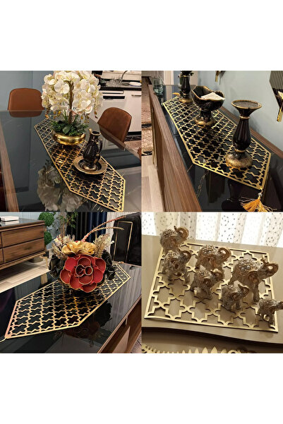 KEÇECİ ŞEYDA Altın Deri Gold Salon Takımı