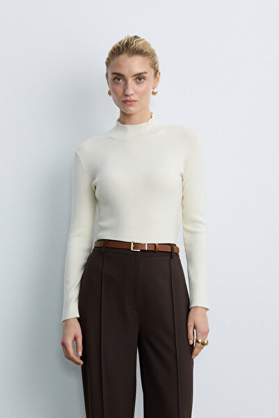 BE BLUE ECRU FISHER KNIT SWEATER