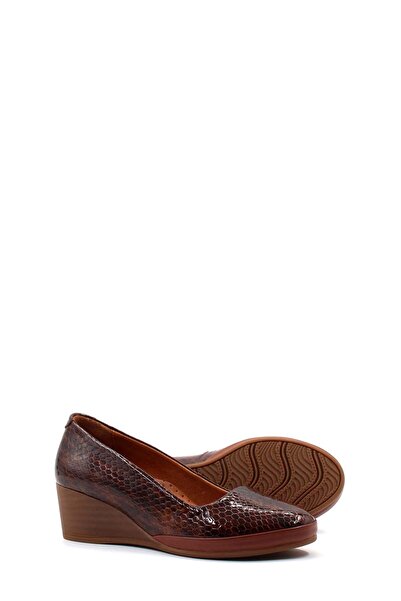 FAST STEP Genuine Leather Women's Wedge Heeled Shoes - 411Za291