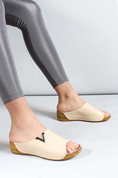 FAST STEP Genuine Leather Women's Flat Slippers 972Za211