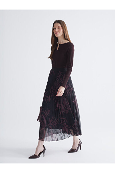 LC Waikiki تنورة شيفون مطوية منقوشة بخصر مطاطي من فيجن نيو سيزون