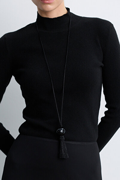 BE BLUE BLACK FISHER KNIT SWEATER