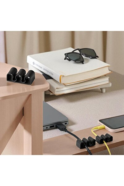 OEM Cable organizer holder for charging cables, set of 3, adhesive, black