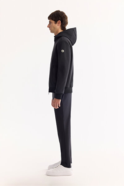 Avva Erkek Siyah Dolgusuz Ribanalı İnce Mont A52Y6100