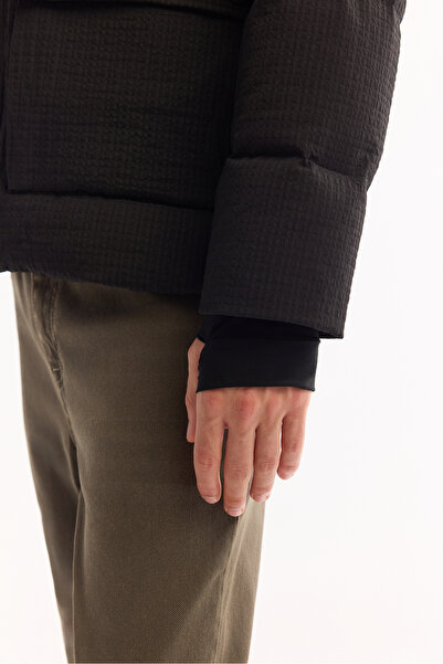 Avva Men's Black 100% Goose down Water Repellent Windproof -10 ° C Durable Inflatable Coat A52Y6084