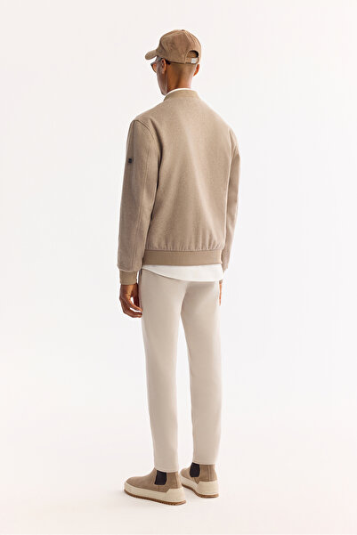 Avva Ανδρικό παλτό με γιακά βιζόν από μαλλί με κασέτα κανονικής εφαρμογής A52Y6014