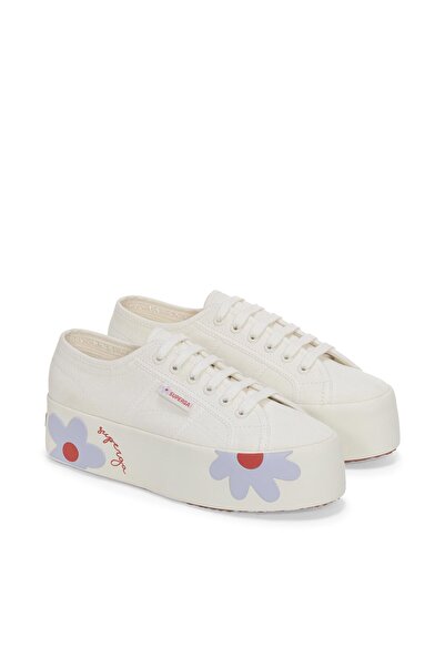 Superga 2790 Rubber Daisies Kadın Beyaz Bileksiz Sneaker