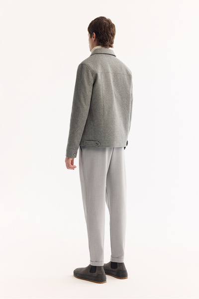 Avva Чоловічий сірий класичний комір з двома кишенями, міцний піджак Regular Fit A52Y6186