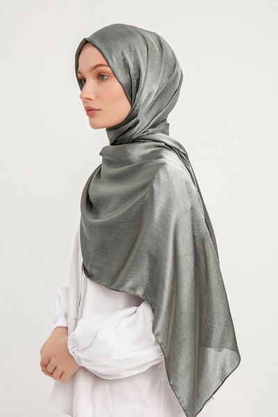 Şaless Janjan Hijab Crinkle Evening Dress - Nefti 70X190Cm