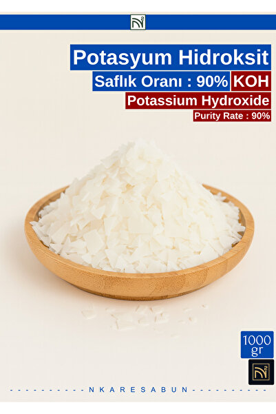 nkare Potasyum Hidroksit %90 Saflık 1 Kg - Potassium Hydroxide