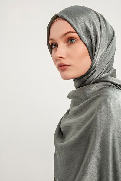 Şaless Janjan Hijab Crinkle Evening Dress - Nefti 70X190Cm