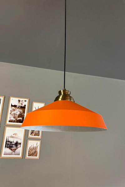 Bamyum Lema Turuncu Tekli Avize Kum Saati Başlık Sarkıt Lamba Restoran Cafe Salon Avizeleri