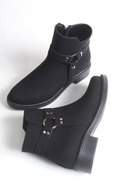 Riccon Ezasianna Kadın Bot 0012075 Mat Siyah