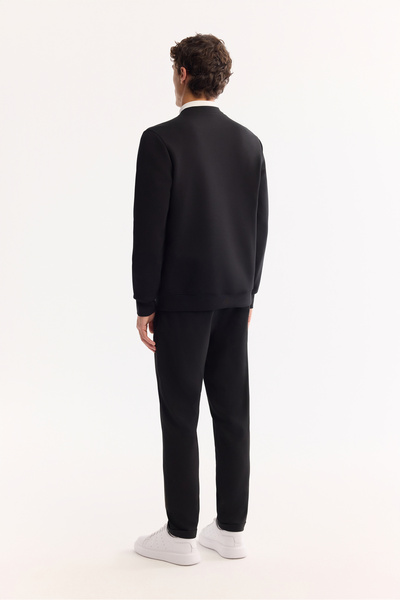 Avva Ανδρικό μπλουζάκι με λαιμόκοψη μαύρο βαμβακερό Bi-Stretch Basic Regular Fit A52Y1328