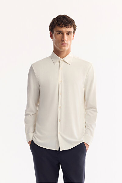 Avva Men's White Button down Collar Quick Dry Non-Iron Regular Fit Shirt A52Y2107