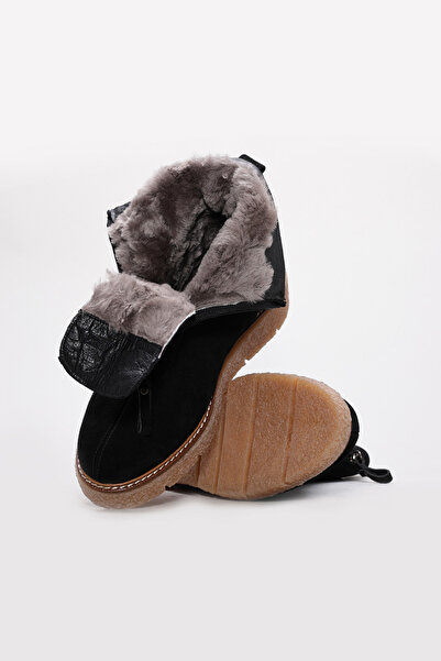 FAST STEP Cizme clasice de damă din piele naturală și blană 657KZA2502