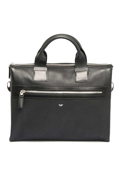 Tergan Black Genuine Leather Men's Briefcase - S1Ev00021368-A41