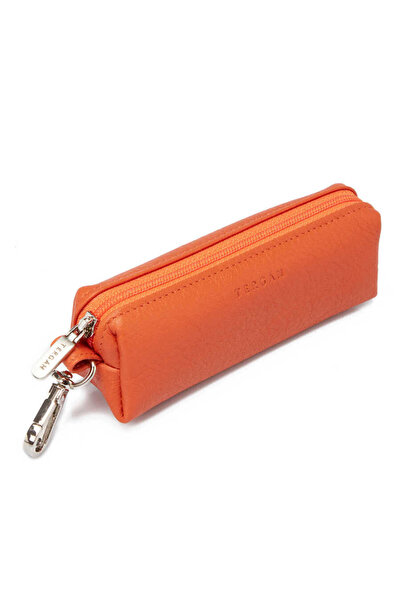 Tergan Orange Genuine Leather Unisex Keychain - S1An00000217-H67