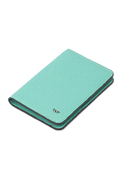 Tergan Suport pentru carduri de credit unisex din piele naturală albastră - S...