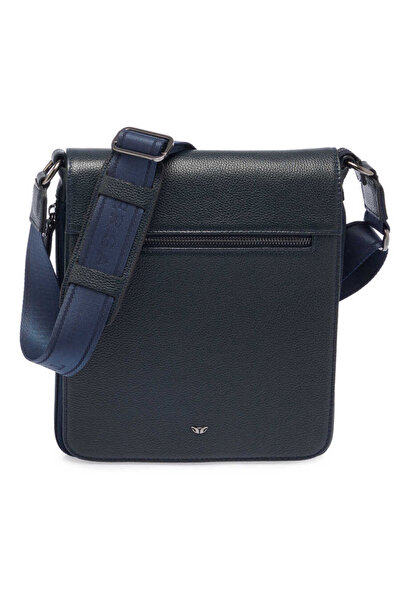 Tergan Lacivert Hakiki Deri Unisex Çapraz Askılı Çanta - S1AC00021185-X86