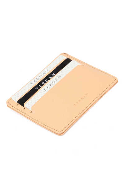 Tergan Suport pentru carduri de credit unisex din piele naturală pudră - S1KK...