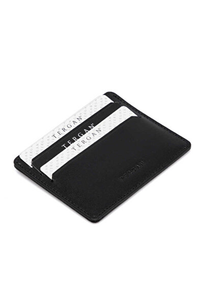 Tergan Black Genuine Leather Unisex Credit Card Holder - S1Kk00001050-A55