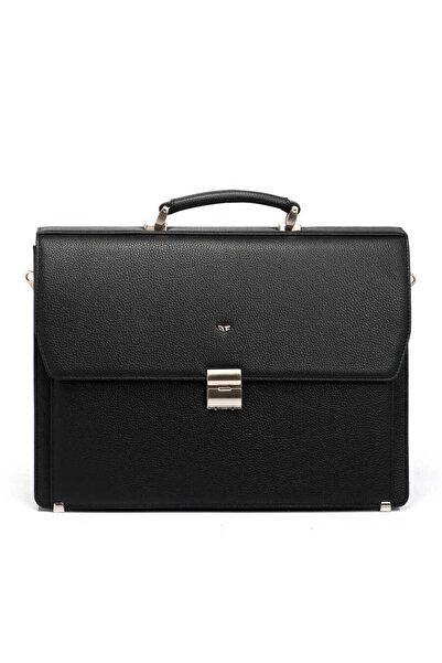Tergan Siyah Hakiki Deri Erkek Evrak Çantası - S1EV00022380-A41