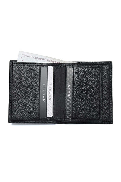 Tergan Black Genuine Leather Men's Wallet - S1Ce00001503-A41