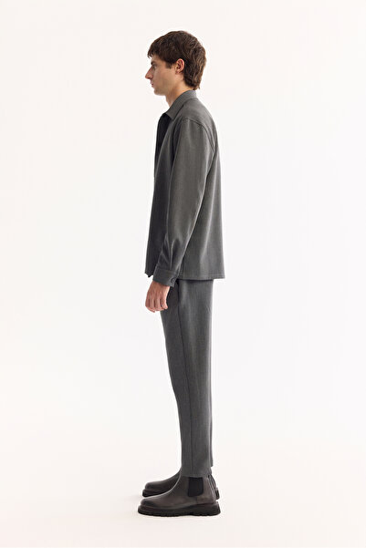 Avva Чоловіча антрацитова класична сорочка з коміром, легка в прасуванні, комфортна посадка, піджак A52Y2024