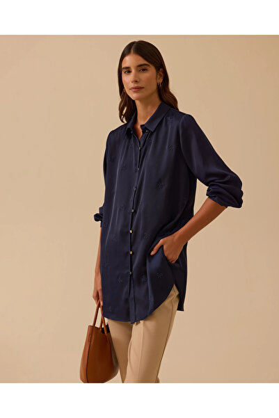 SCL Gömlek Yaka Nakış Detaylı Tunik