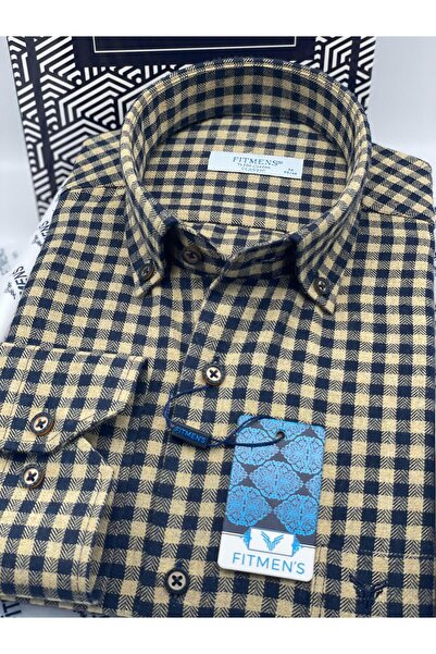 Fitmens Classic Long Sleeve Winter Plaid Lumberjack Collar Buttoned Cotton Gift Boxed Men's Shirt Fs-003128 - Ka