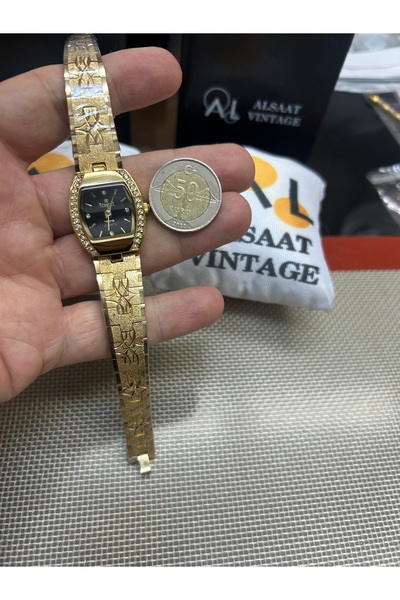 ROSSTAR Vintage kadın saati Siyah kadran