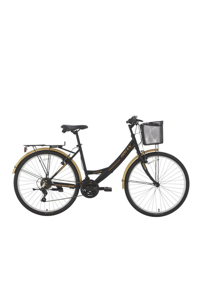 Bisan Lotus 26" Şehir Bisikleti 3x7 Vites Siyah Gold - BLC
