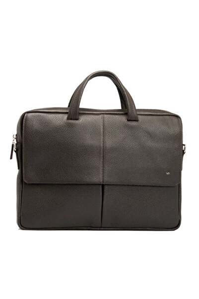 Tergan Kahve Hakiki Deri Erkek Evrak Çantası - S1EV00021140-A42