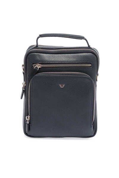 Tergan Lacivert Hakiki Deri Erkek Çapraz Askılı Çanta - S1AC00021482-A38