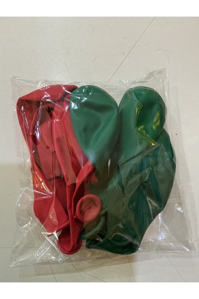 Deniz Party Store New Year Latex Balloon Pastel Green Red 10 Pieces