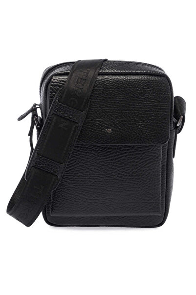 Tergan Siyah Hakiki Deri Erkek Çapraz Askılı Çanta - S1AC00021448-P2Y