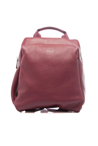 Tergan Bordo Hakiki Deri Kadın Sırt Çantası - S1SR00079384-M71