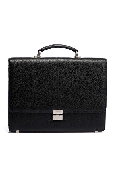 Tergan Siyah Hakiki Deri Erkek Evrak Çantası - S1EV00021452-A41