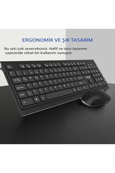Inca Iws-519 Wireless Multimedia Slim Chocolate Dizayn Klavye & Mouse Set