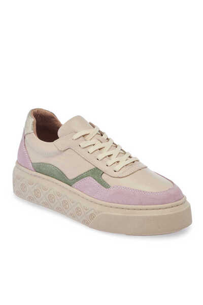 Tergan Bej Hakiki Deri Kadın Sneaker - K24I1AY67300-A25