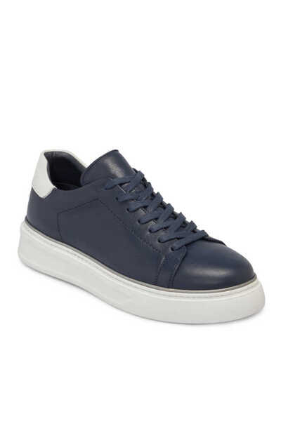 Tergan Lacivert Hakiki Deri Erkek Sneaker - E24I1AY56688-A31
